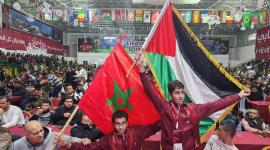 الجماهير الفلسطينية تابعت مباراة المغرب مع إسبانيا بأعداد كبيرة
