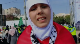 تونسية تشارك في ذكرى انطلاقة حماس الـ35