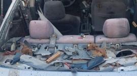 سيارة التي اغتيل فيها الشبان الثلاثة في بلدة جبع جنوب جنين