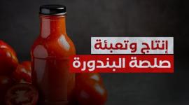 شاهد كيفية تعبئة معلبات الطماطم في غزة