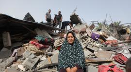 الحاجة صباح أبو خاطر تتحدث عن منزلها المدمر ببيت لاهيا