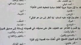امتحانات اللغة العربية سنوات سابقة للصف الثاني عشر.. توجيهي 2024 غزة
