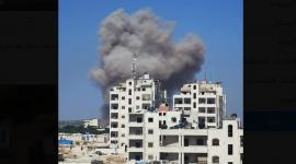 قصف  على جسر الشغور في إدلب شمالي سوريا