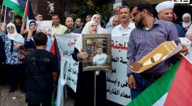 وقفة تضامنية مع الاسرى المضربين عن الطعام بنابلس