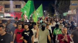 مسيرة حاشدة في جنين يتقدمها مقاومون نصرة لغزة