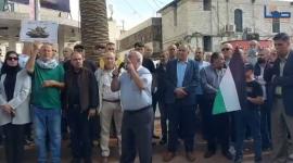 وقفة ومسيرة مناصرة لغزة بنابلس