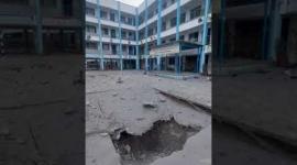 غارات مكثفة على مدرسة المأمونية التابعة للأونروا بغزة