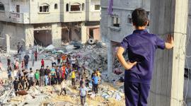 أثار استهداف برج العكلوك بحي النصر