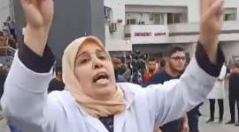 صدمة ممرضة تلقت خبر استشهاد زوجها أثناء عملها بمستشفى الشفاء