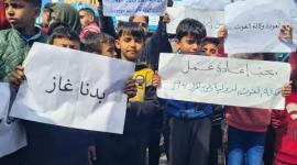 وقفة بمخيم جباليا رفضًا لسياسة التجويع وللمطالبة بإعادة خدمات "أونروا"