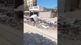 90 ألف طن من النفايات في شوارع مدينة غزة بسبب الحرب ومنع الاحتلال وصول الوقود وتدمير آليات البلدية
