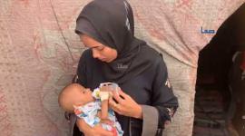 رضيع اضطرت أسرته للنزوح من غزة إلى جنوبي القطاع لإنقاذه من سوء التغذية فاكتشفت إصابته بالسرطان