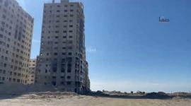 شارع الرشيد من منطقة الشاليهات إلى دوار النابلسي غربي مدينة غزة بعد انسحاب قوات الاحتلال