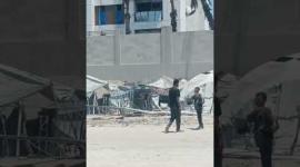 مقر اللجنة القطرية لإعمار غزة يتحول إلى مأوى للنازحين