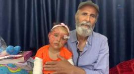 حنين الوادية (5 أعوام) ناجية وحيدة من مجزرة تعرضت لها عائلتها في مدرسة الجرجاوي بغزة