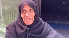 الحاجة آمنة أبو العيش تعيش ظروفًا مأساوية في مخيم نازحين بمدينة غزة بعد ارتقاء حفيدها الوحيد