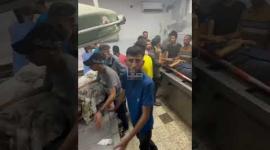 آثار استهداف خيمة قناة الجزيرة ووداع صحفييها أنس الشريف ومحمد قريقع وصحفيين آخرين في غزة