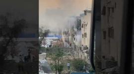 عناصر الدفاع المدني يسيطرون على حريق نشب في شقة بشارع اللبابيدي إثر استهداف إسرائيلي