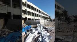 هكذا تبدو المدارس في شمال قطاع غزة في ظل عدم تمكن الطلبة من الوصول إليها إثر تضررها خلال الحرب