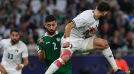 جانب من مباراة فلسطين وسوريا