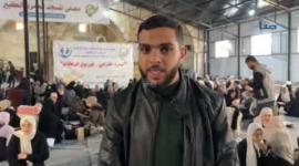 150 حافظًا وحافظة للقرآن الكريم يسردونه في المسجد العمري الكبير بمدينة غزة