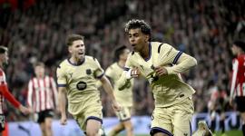 فرحة لامين يامال بهدف الفوز