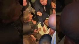 جانب من وداع الشهيد ماهر سمور في مدينة خان يونس جنوبي قطاع غزة