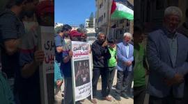 وقفة أمام مقر الصليب الأحمر في مدينة غزة تضامنًا مع الأسرى وتنديدًا بالاعتداء على "أسطول الصمود"
