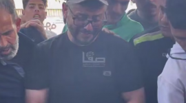 وداع شهداء القصف الإسرائيلي على خيمة في منطقة الجوازات غرب مدينة غزة