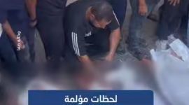 وداع وتشييع شهداء القصف الإسرائيلي على مخيّم جباليا شمالي قطاع غزة