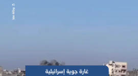 لحظة قصف طائرات الاحتلال على مخيّم الشاطئ غربي مدينة غزة