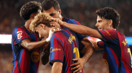 فرحة برشلونة بالفوز