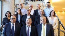 مرشحو القائمة المشتركة خلال تقديم قائمتهم لانتخابات الكنيست