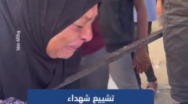 تشييع شهداء ارتقوا بانهيار بناية متضررة من قصف إسرائيلي في غزة