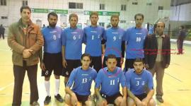 لاعب فريق بيت لاهيا لكرة الطائرة الشهيد أسامة رجب صاحب القميص رقم 11