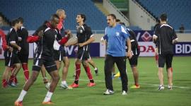 جانب من استعدادات الوطني للمباراة