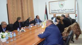 جانب من اجتماع المكتب التنفيذي للجنة الأولمبية