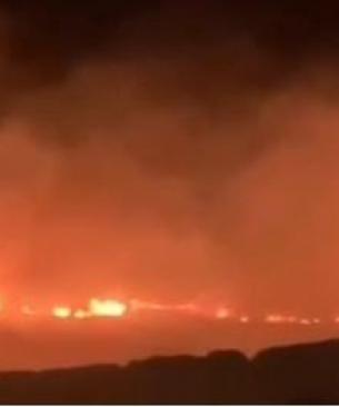 مستوطنون يحرقون أراضي زراعية في قرية المغير شمال شرق رام الله