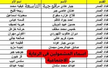 “ملفات pdf” رابط أسماء المشمولين بالحماية الاجتماعية الوجبة التاسعة 2023 موقع molsa.gov.iq وزارة العمل والشؤون الاجتماعية