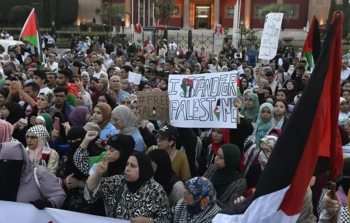 مظاهرة حاشدة في المغرب تنديدًا بالعدوان على غزة