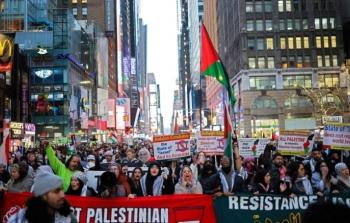 اعتقال ناشطين في نيويورك خلال مظاهرة مناهضة للعدوان على غزة