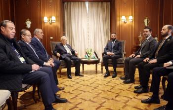 لقاء محمود عباس مع أحمد الشرع