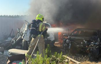 حرائق بفعل صواريخ من إيران