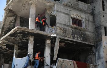 الدفاع المدني بغزة يحذر النازحين من السكن في المباني المتصدعة بفعل المنخفض الجوي