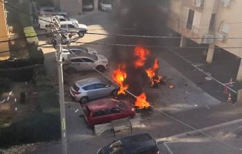 سقوط صاروخ إيراني على تل أبيب