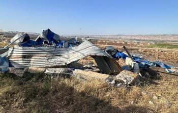 الاحتلال يهدم بركة مياه في الأغوار الشمالية
