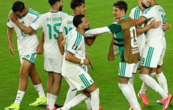 فرحة منتخب الجزائر بالفوز