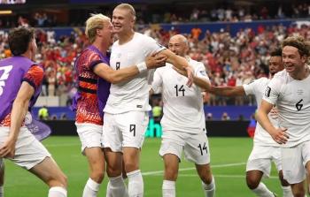 فرحة منتخب النرويج بالفوز على ساحل العاج