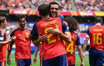 فرحة منتخب إسبانيا