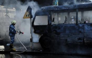 شهيدان و13 إصابة في انفجار حافلة بريف دمشق